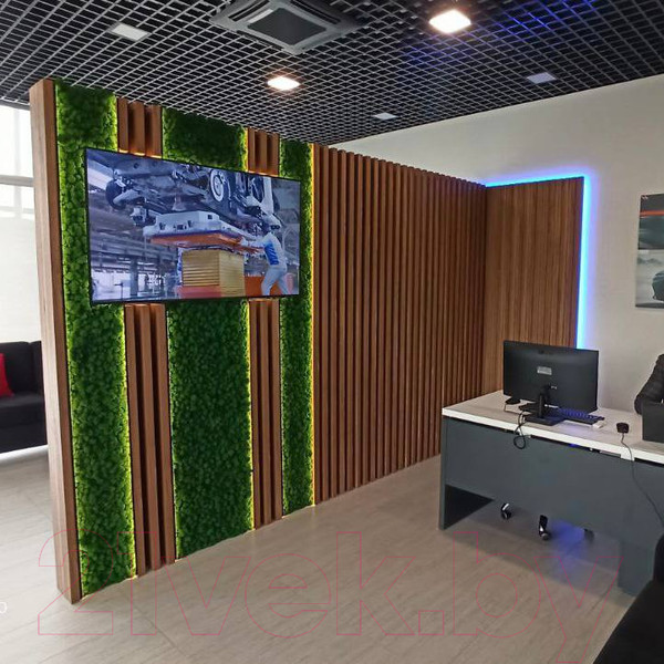 Изображение товара Рейка интерьерная Andlen Decor П-738 НФ Акация (2800x38x80)