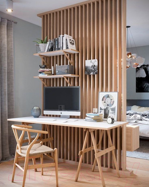 Изображение товара Рейка интерьерная Andlen Decor П-738 НФ Дуб (2800x38x80)