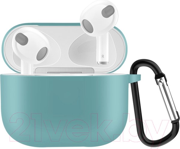Изображение товара Чехол для наушников Sundays Для AirPods 3 с карабином (голубой)