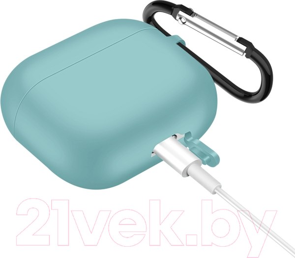 Изображение товара Чехол для наушников Sundays Для AirPods 3 с карабином (голубой)