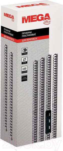 Изображение товара Пружины для переплета ProMega Office 10мм / 255086 (100шт, черный)