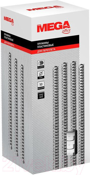 Изображение товара Пружины для переплета ProMega Office 22мм / 255104 (50шт, белый)