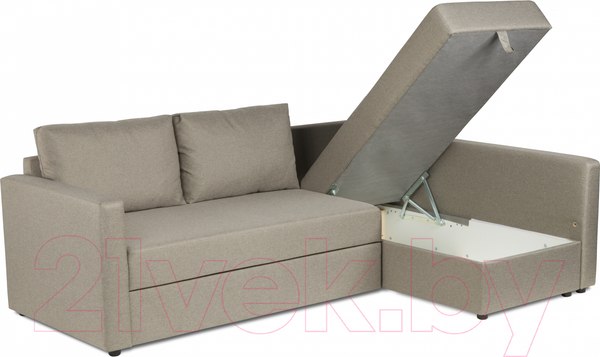 Изображение товара Диван угловой Mio Tesoro Тилаус длинный подлокотник (Beige/Grey)