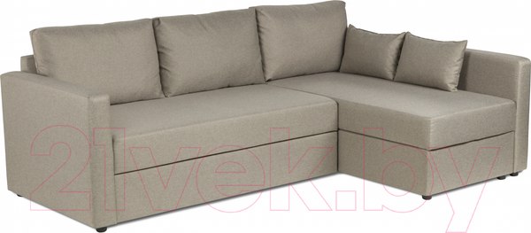 Изображение товара Диван угловой Mio Tesoro Тилаус длинный подлокотник (Beige/Grey)