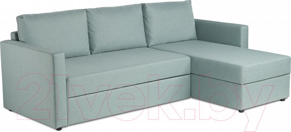 Изображение товара Диван угловой Mio Tesoro Тилаус короткий подлокотник (Mint/Grey)