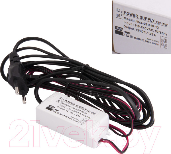 Изображение товара Адаптер для светодиодной ленты AKS Ultra 15W/12V