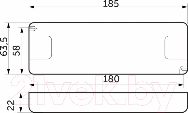 Изображение товара Адаптер для светодиодной ленты AKS UltraSlim 50W/12V