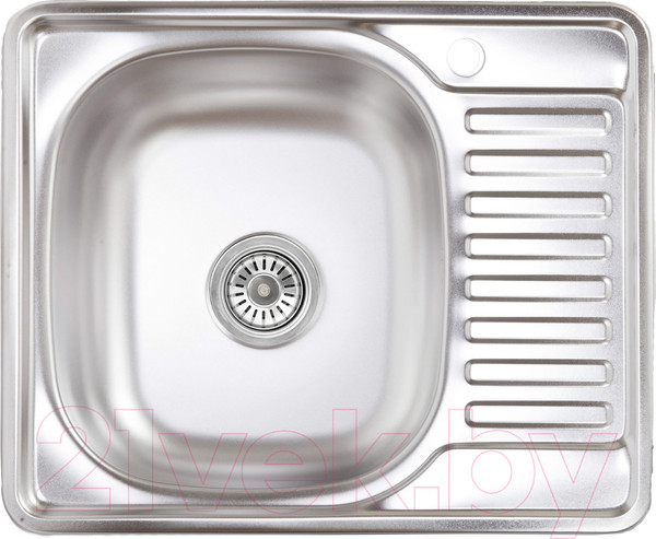 Изображение товара Мойка кухонная AKS Прямоугольная 58x48 (матовый хром)