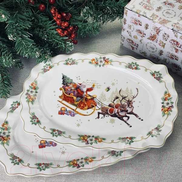 Изображение товара Набор сервировочных блюд Lenardi Новогодний 205-313 (2шт)