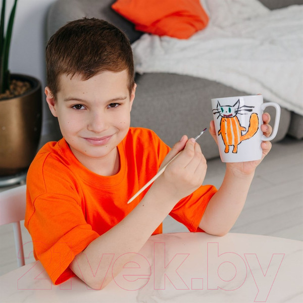 Изображение товара Набор для творчества Раскрась и подари Кружка-раскраска. Нарисуй сам / cup-1008