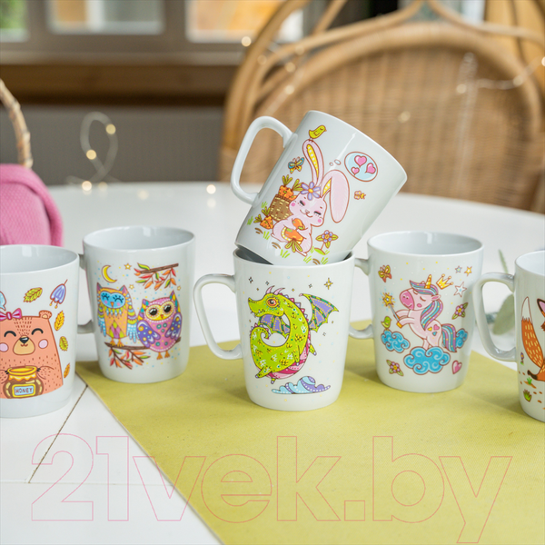 Изображение товара Набор для творчества Раскрась и подари Кружка-раскраска. Нарисуй сам / cup-1008