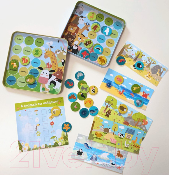 Изображение товара Развивающая игра Bumbaram Магнитная игра Лото Животные / IM-1015