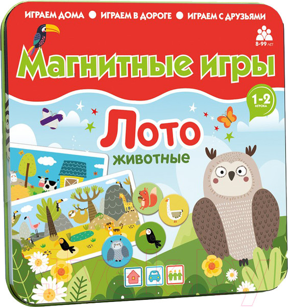 Изображение товара Развивающая игра Bumbaram Магнитная игра Лото Животные / IM-1015