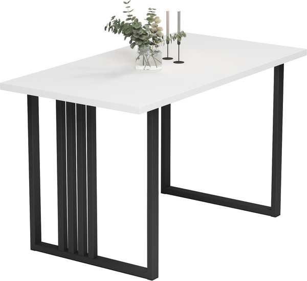Изображение товара Обеденный стол Mio Tesoro Laim 100x60 (белый/черный)
