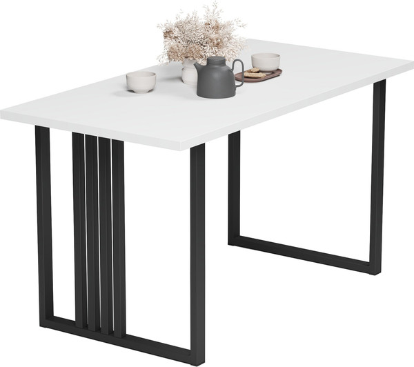 Изображение товара Обеденный стол Mio Tesoro Laim 120x66 (белый/черный)