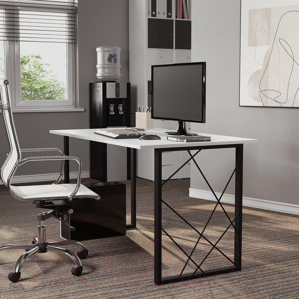 Изображение товара Письменный стол Mio Tesoro Джино 120x70 (белый/черный)