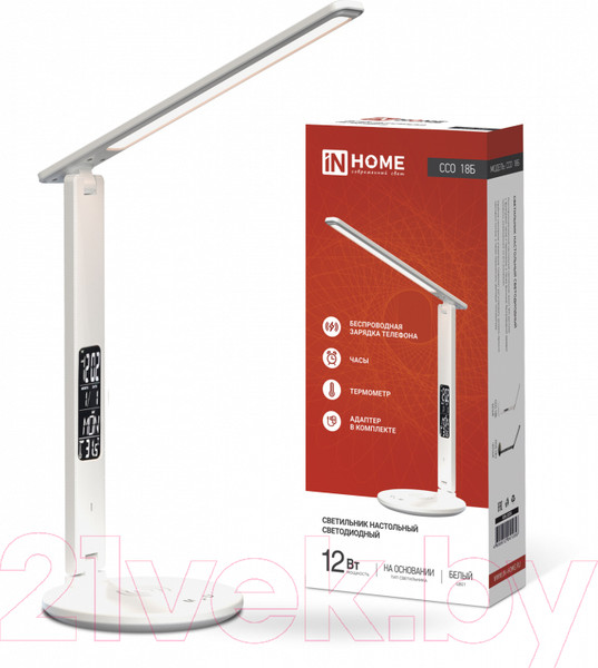 Изображение товара Настольная лампа INhome Plus ССО-18Б 12Вт 3000-6500К 600Лм / 4690612041056 (белый)