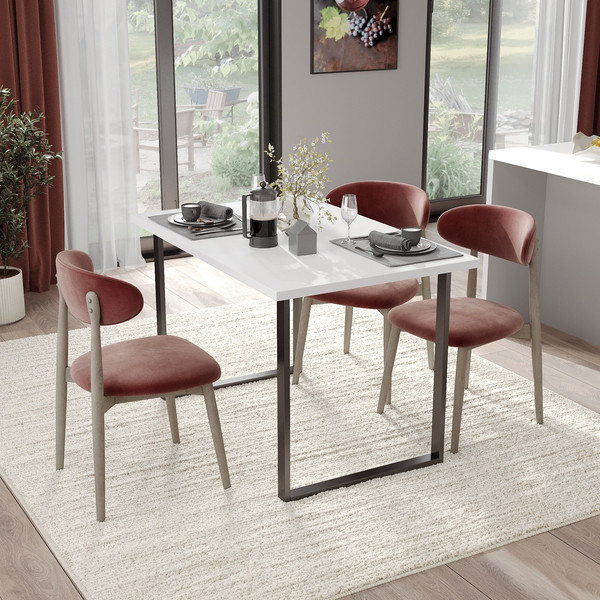 Изображение товара Обеденный стол Soma Tako 100x60 (белый/черный)