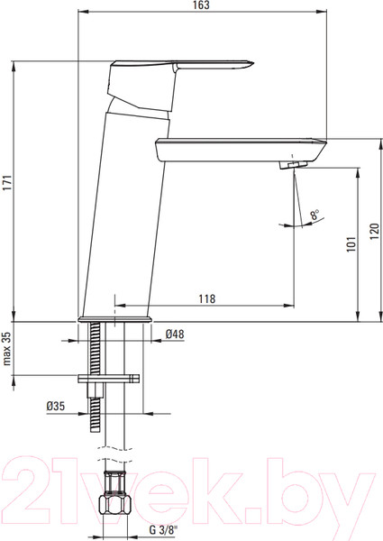 Изображение товара Смеситель Deante Arnika BQA 020M