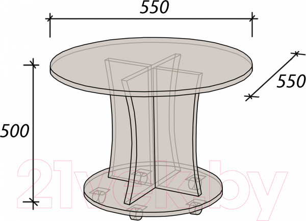 Изображение товара Журнальный столик Артём-Мебель Авеню СН-126.06 (белый)
