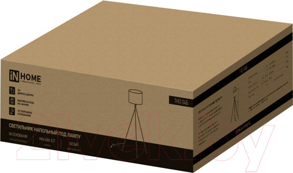 Изображение товара Торшер INhome ТНО 04Б 60Вт Е27 230В / 4690612048246 (белый)