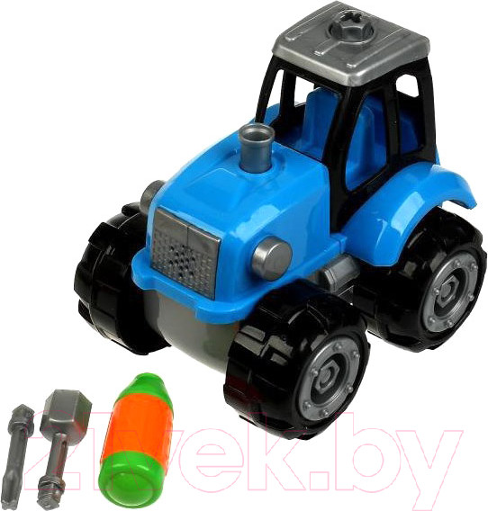 Изображение товара Игрушка-конструктор Город мастеров С отверткой синий трактор / 42011-ZH