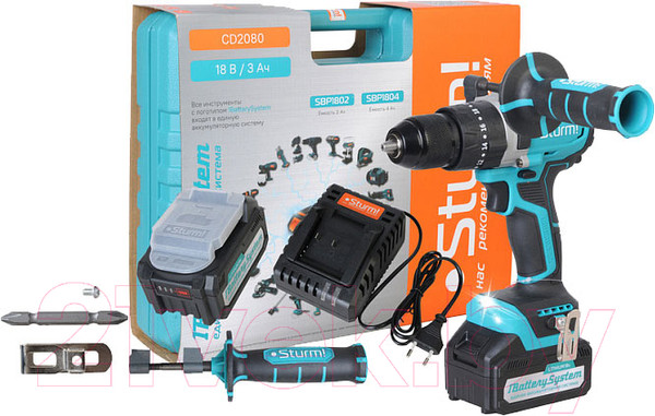 Изображение товара Аккумуляторная дрель-шуруповерт Sturm! CD2080