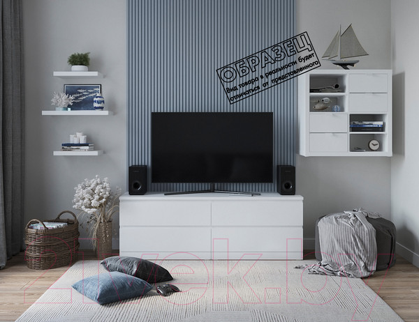 Изображение товара Стеллаж Mio Tesoro Фора 4 (дуб беленый)