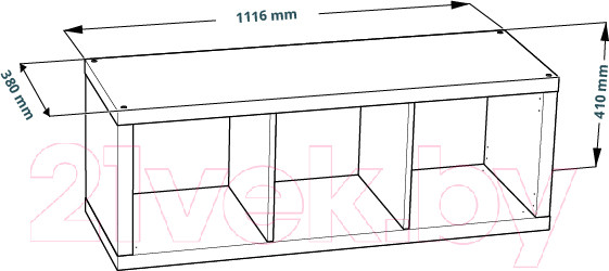 Изображение товара Полка Mio Tesoro Фора 3 (дуб беленый)