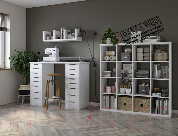 Изображение товара Стеллаж Mio Tesoro Фора 16 (дуб беленый)