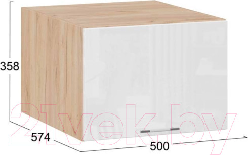 Изображение товара Шкаф навесной для кухни ТриЯ Весна 1В5ГП (дуб крафт золотой/белый глянец)