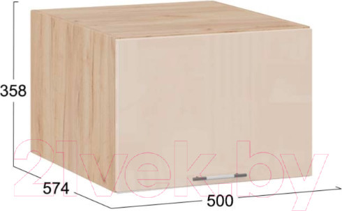 Изображение товара Шкаф навесной для кухни ТриЯ Весна 1В5ГП (дуб крафт золотой/кофе с молоком)