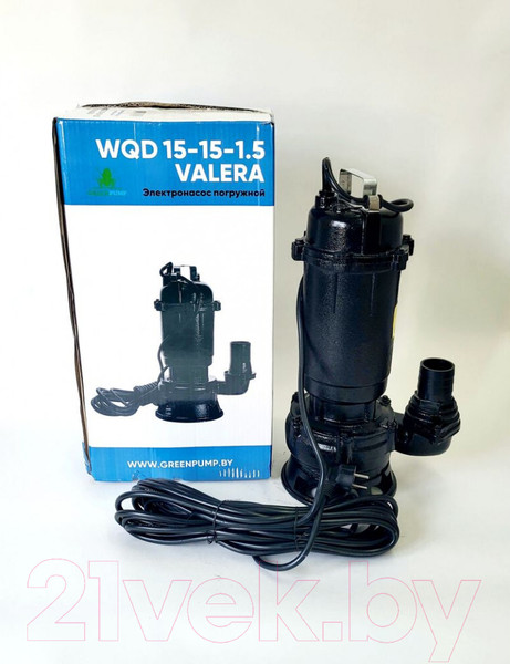 Изображение товара Дренажный насос GreenPump WQD 15-15-1.5 Valera