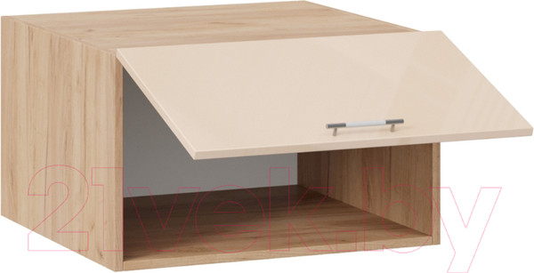 Изображение товара Шкаф навесной для кухни ТриЯ Весна 1В6ГП (дуб крафт золотой/ваниль глянец)