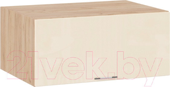 Изображение товара Шкаф навесной для кухни ТриЯ Весна 1В8ГП (дуб крафт золотой/ваниль глянец)