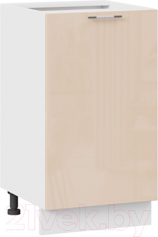 Изображение товара Шкаф-стол кухонный ТриЯ Весна 1Н45 (белый/ваниль глянец)