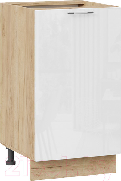 Изображение товара Шкаф-стол кухонный ТриЯ Весна 1Н45 (дуб крафт золотой/белый глянец)