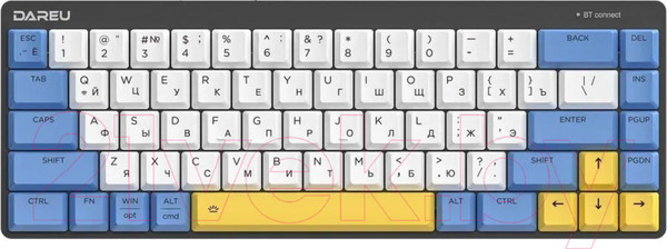 Изображение товара Клавиатура Dareu EK868 (белый/синий/желтый/Red Switch)