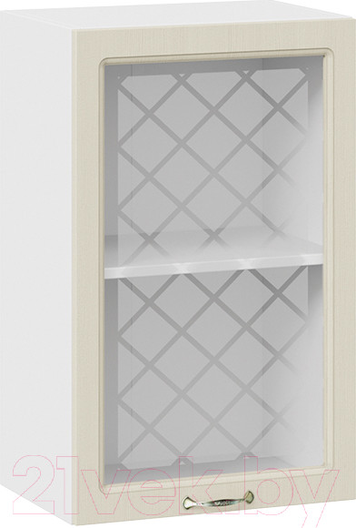 Изображение товара Шкаф навесной для кухни ТриЯ Бьянка 1В45С (белый/дуб ваниль)