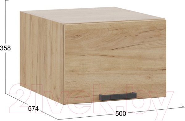 Изображение товара Шкаф навесной для кухни ТриЯ Детройт 1В5ГП (дуб крафт золотой/дуб крафт золотой)