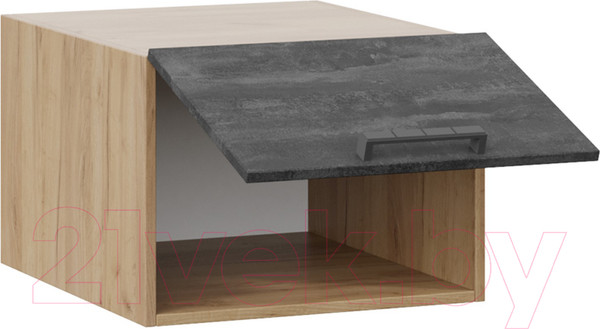 Изображение товара Шкаф навесной для кухни ТриЯ Детройт 1В5ГП (дуб крафт золотой/угольный камень)