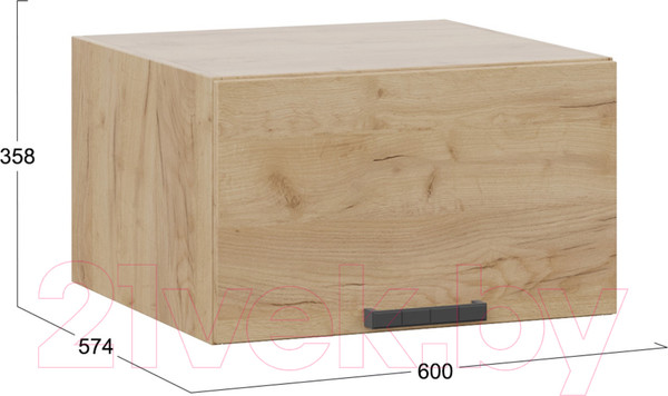 Изображение товара Шкаф навесной для кухни ТриЯ Детройт 1В6ГП (дуб крафт золотой/дуб крафт золотой)