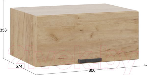 Изображение товара Шкаф навесной для кухни ТриЯ Детройт 1В8ГП (дуб крафт золотой/дуб крафт золотой)