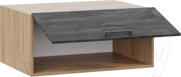 Изображение товара Шкаф навесной для кухни ТриЯ Детройт 1В8ГП (дуб крафт золотой/угольный камень)