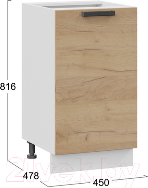 Изображение товара Шкаф-стол кухонный ТриЯ Детройт 1Н45 (белый/дуб крафт золотой)