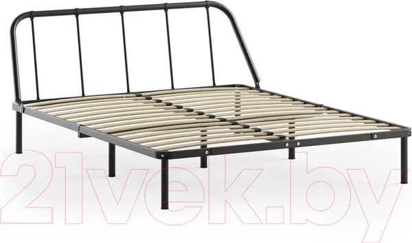 Изображение товара Двуспальная кровать Домаклево Мира 160x200 (черный)