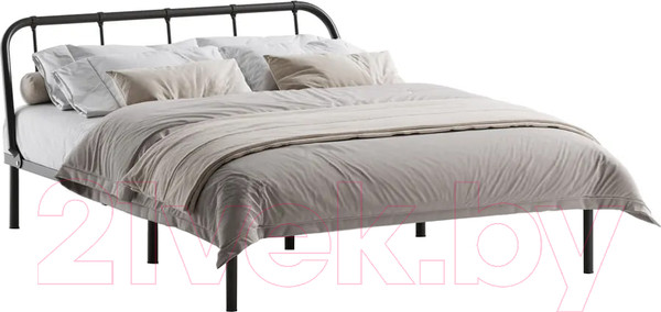 Изображение товара Двуспальная кровать Домаклево Мира 160x200 (черный)