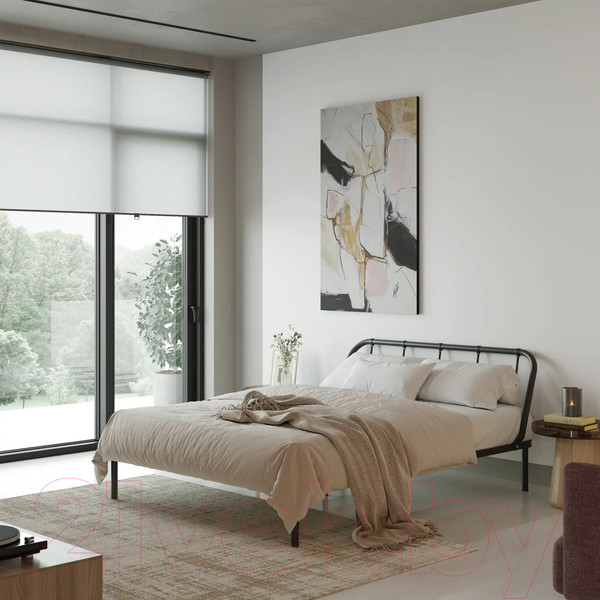 Изображение товара Двуспальная кровать Домаклево Мира 160x200 (черный)