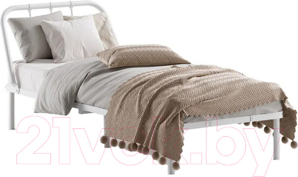 Изображение товара Односпальная кровать Домаклево Мира 90x200 (белый)