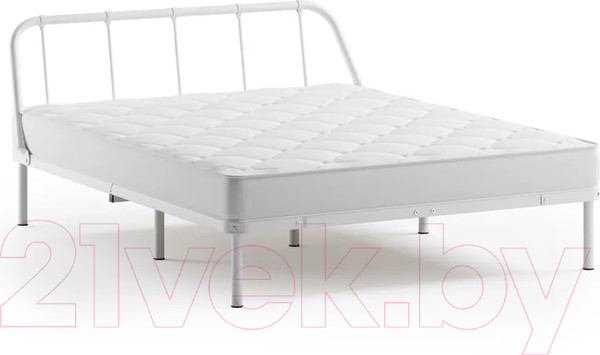 Изображение товара Двуспальная кровать Домаклево Мира 160x200 (белый)